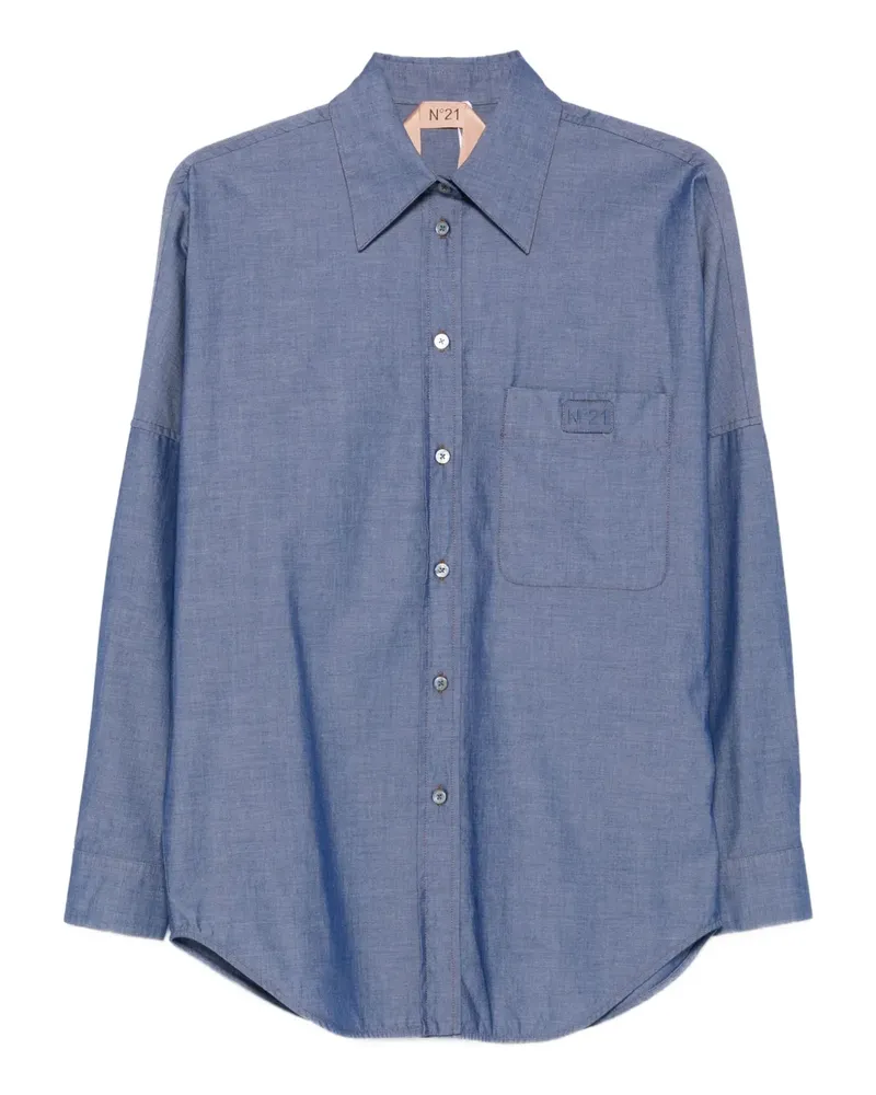 N° 21 Hemd mit aufgesetzter Tasche - Blau Blau