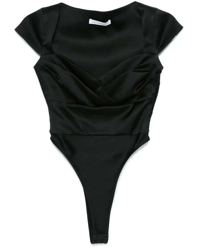 Viktor & Rolf Body mit Faltendetail - Schwarz Schwarz
