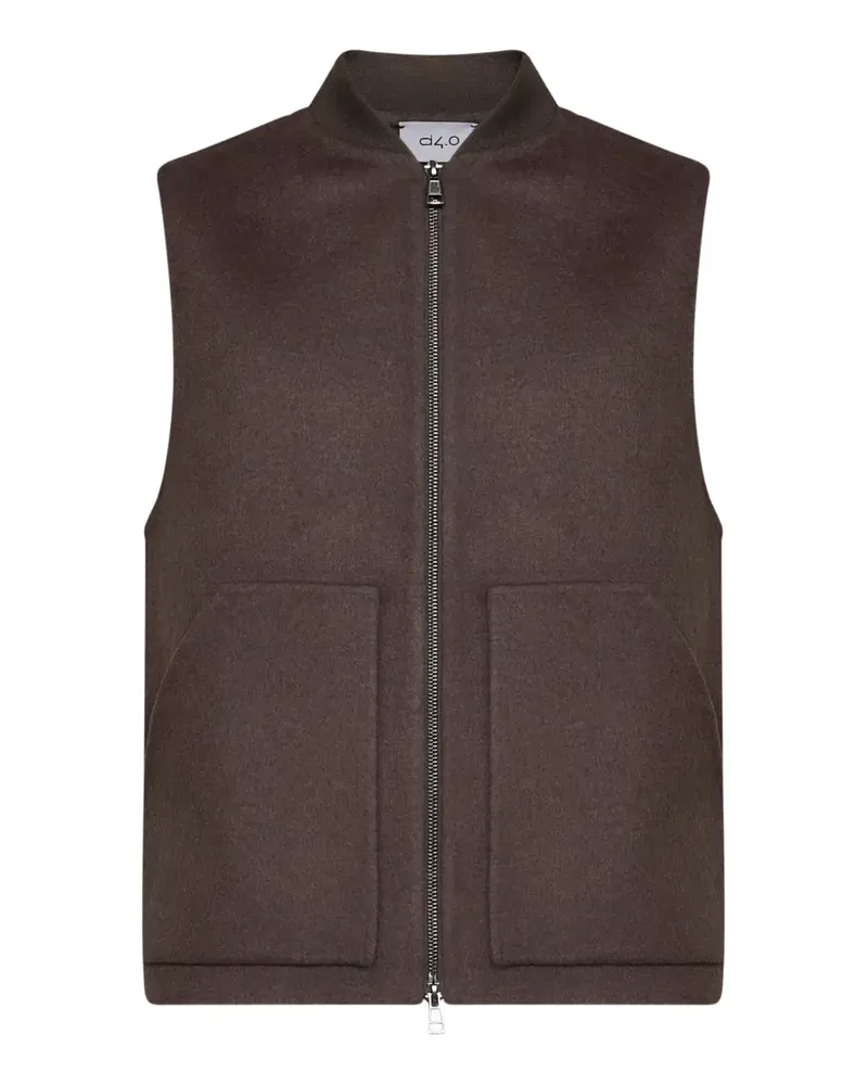 D4.0 ribbed-collar sleeveless wasitcoat - Braun Braun