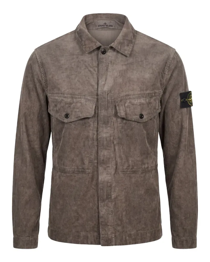 Stone Island 1200029 Hemdjacke aus Cord mit Terra-Effekt - Braun Braun