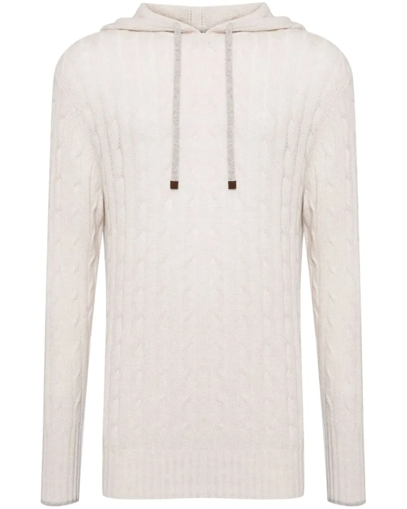 N.Peal Fitzrovia Hoodie aus Kaschmir - Nude Nude