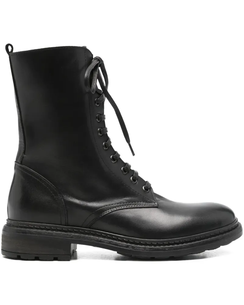 Julie Dee Schnürstiefel aus Leder - Schwarz Schwarz