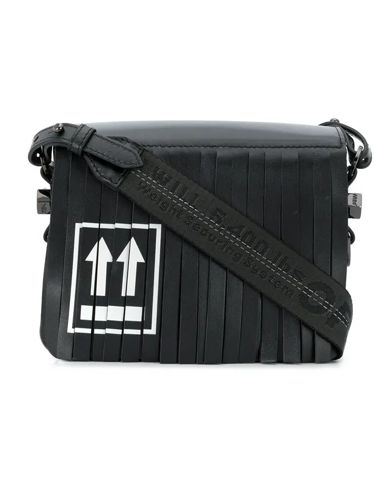 OFF-WHITE Schultertasche mit Klappe - Schwarz Schwarz