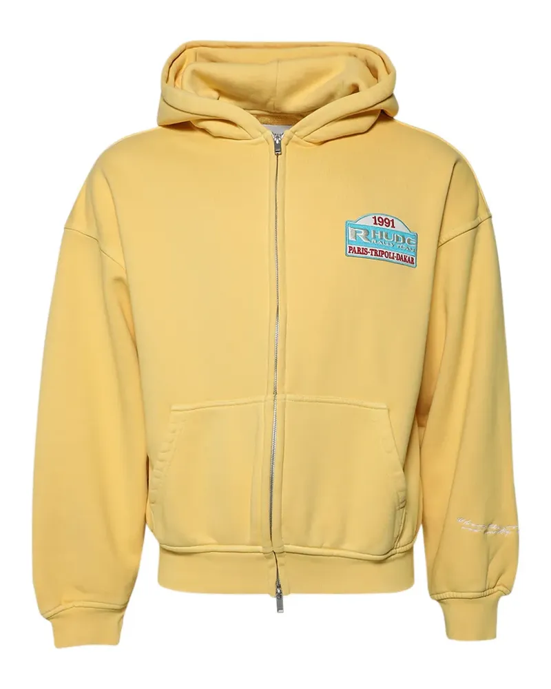 RHUDE Tripoli Rally Team zip-up hoodie - Gelb Gelb