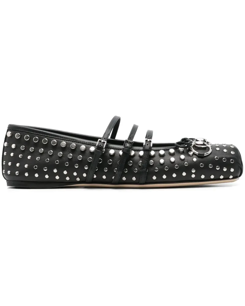 Gucci Ballerinas mit Nieten - Schwarz Schwarz