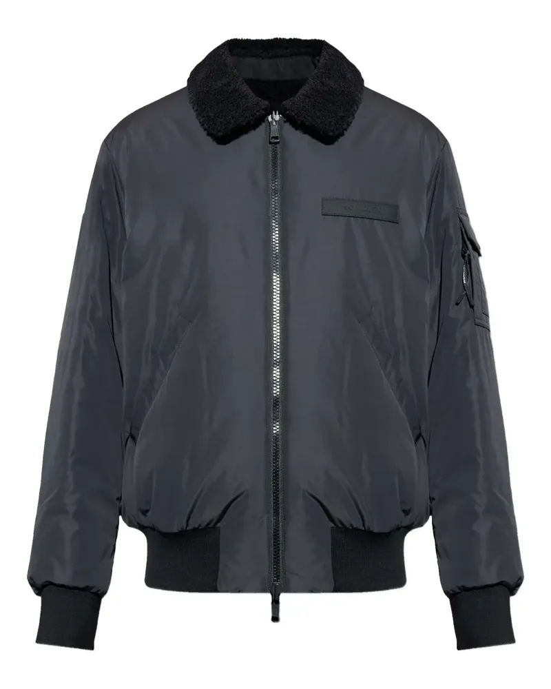 Moncler Bomberjacke mit Sherpa-Kragen - Schwarz Schwarz