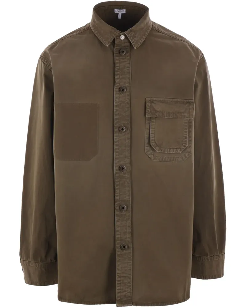 Loewe Hemdjacke aus Denim - Grün Grün