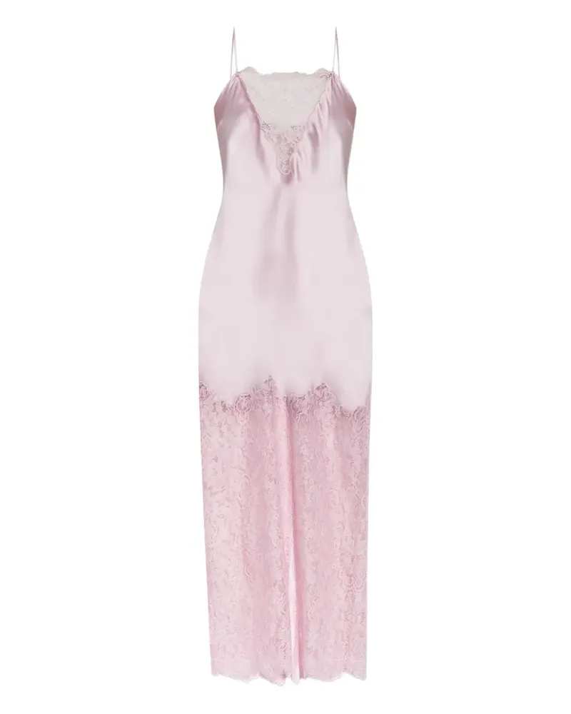 LoveShackFancy Kleid aus Satin - Rosa Rosa