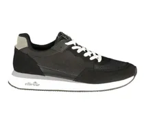 Sneakers mit Mesh-Einsatz - Schwarz