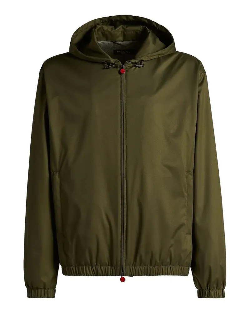 Kiton Kapuzenjacke mit Reißverschluss - Grün Grün