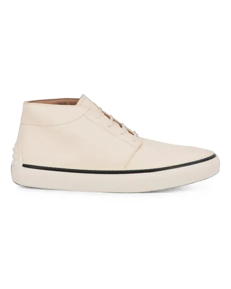 TOD'S grained leather boots - Nude Nude