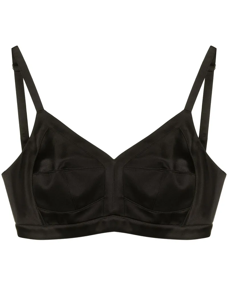 Alexander McQueen Cropped-Top mit Spaghettiträgern - Schwarz Schwarz