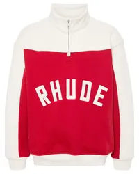 RHUDE Contrast Varsity Sweatshirt Rot