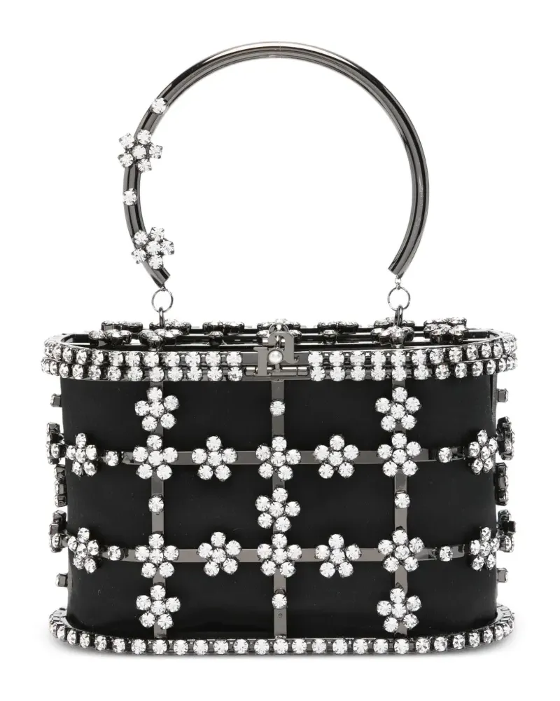 Rosantica Mini Holli Tote Bag mit Kristallen - Schwarz Schwarz