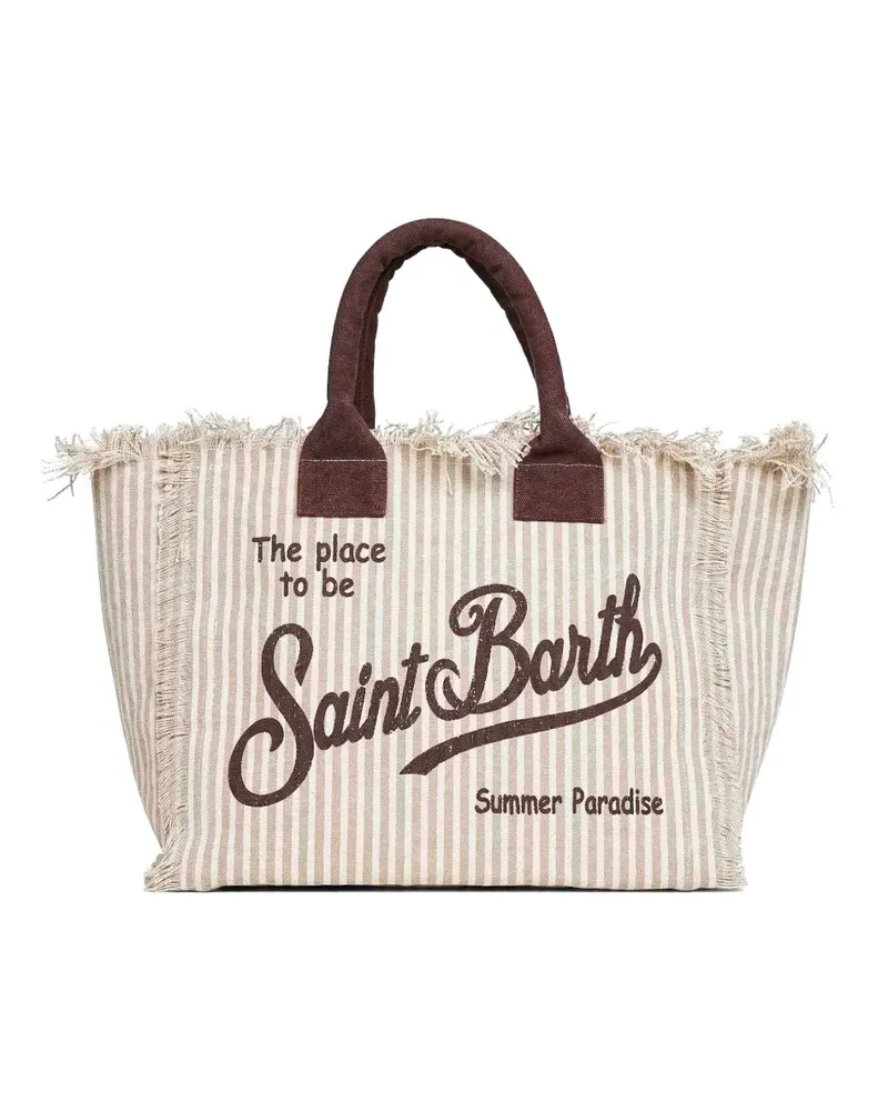 MC2 Saint Barth Vanity striped tote bag - Nude Nude