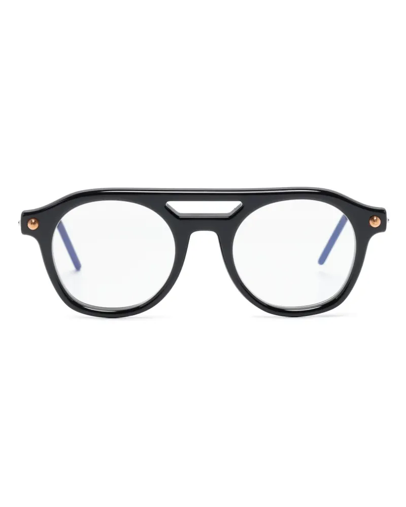 KUBORAUM Brille mit rundem Gestell - Schwarz Schwarz