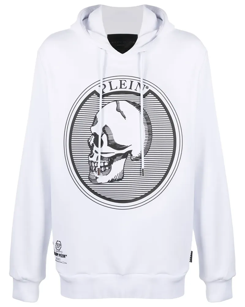 Philipp Plein Hoodie mit Totenkopf-Print - Weiß Weiß