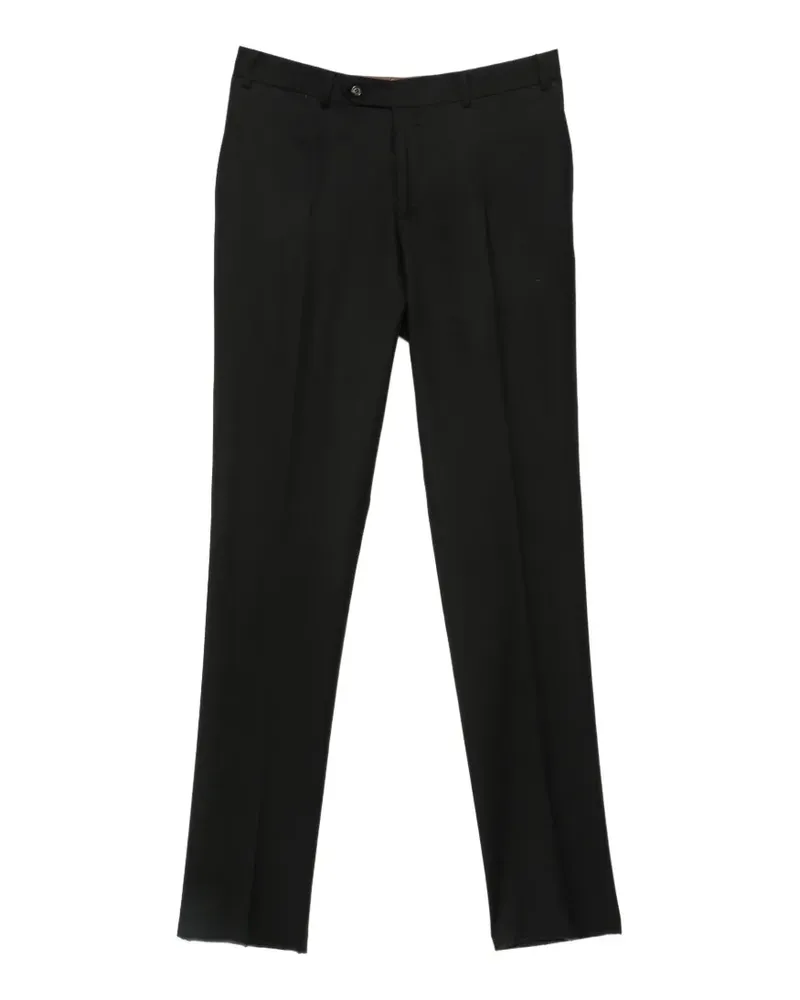 Canali Hose mit Bügelfalten - Schwarz Schwarz