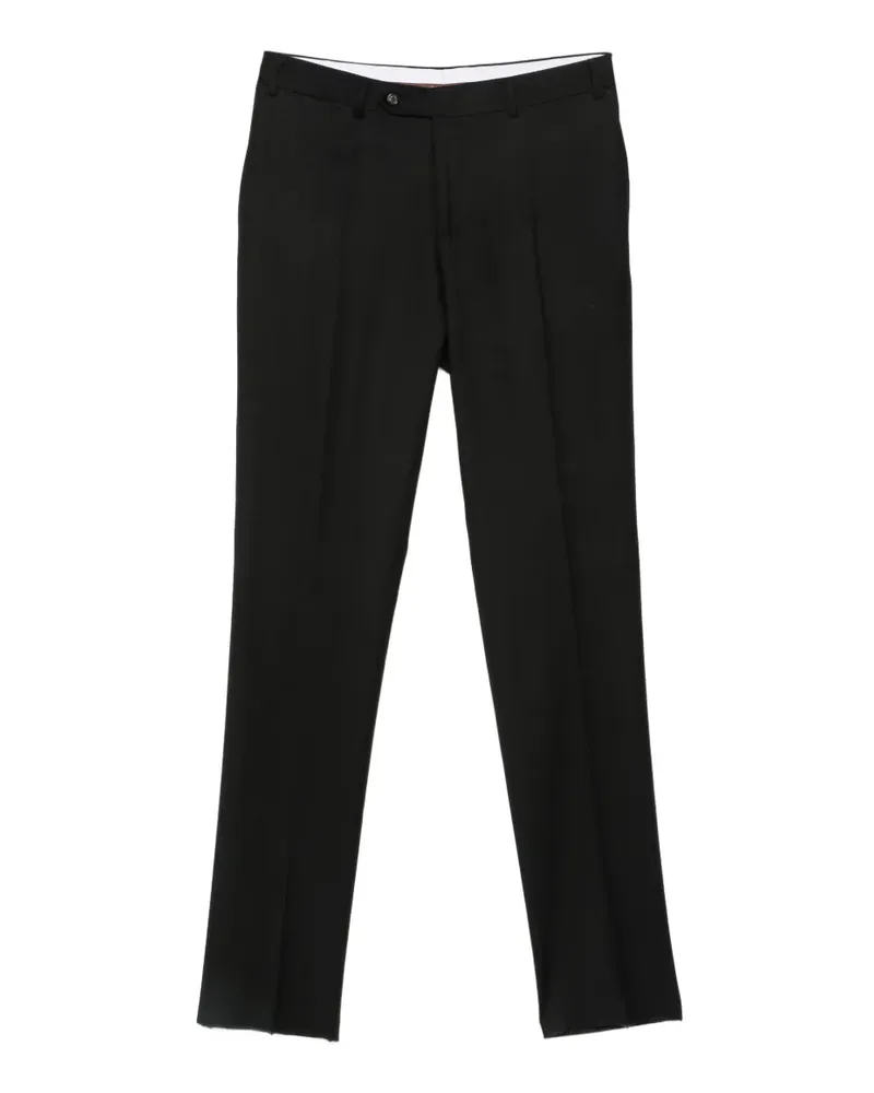 Canali Hose mit Bügelfalten - Schwarz Schwarz