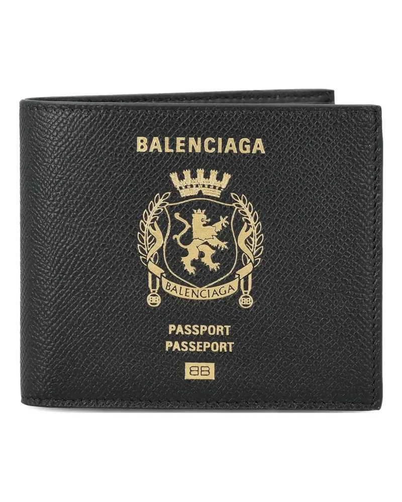 Balenciaga Pass-Portemonnaie mit grafischem Print - Schwarz Schwarz