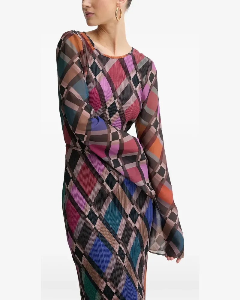 Never Fully Dressed flared-sleeve midi dress - Schwarz Schwarz