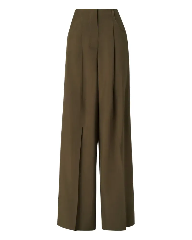 Fendi pleated wool-blend pants - Grün Grün