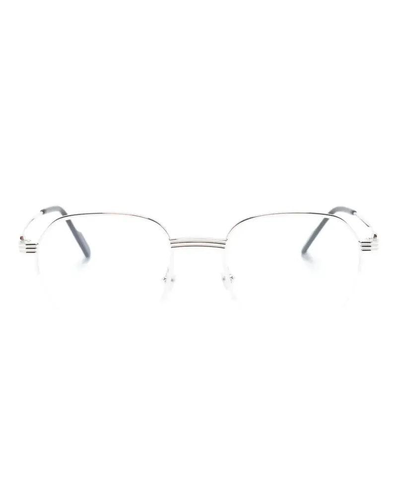 Cartier Runde Halbrandbrille - Silber Silber