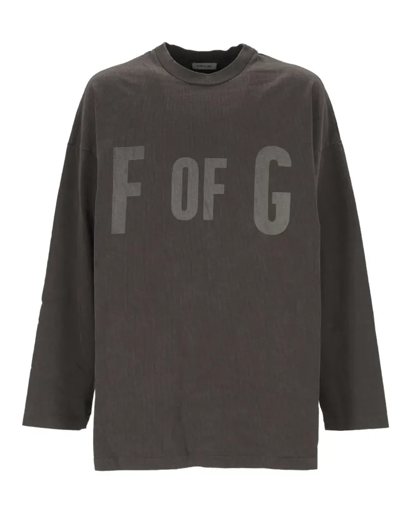 Fear of God logo-print long-sleeve T-shirt - Braun Braun