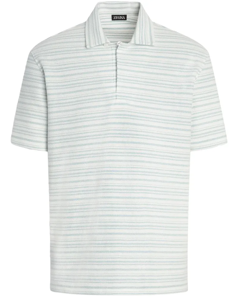 Ermenegildo Zegna Klassisches Poloshirt - Weiß Weiß