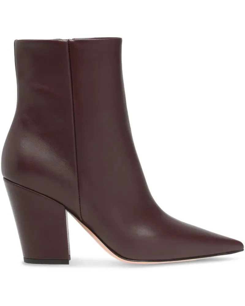 Gianvito Rossi Keinna Bootie Stiefel mit spitzer Kappe 85mm - Rot Rot