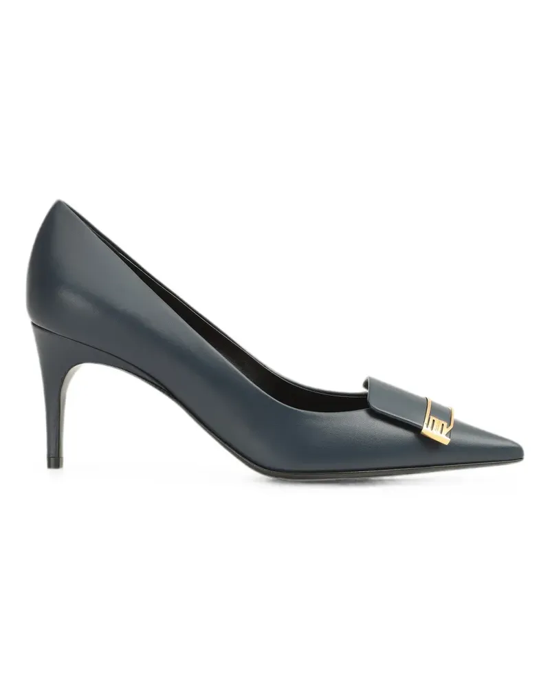 Sergio Rossi SR Evolv Pumps mit Logo-Schild - Blau Blau