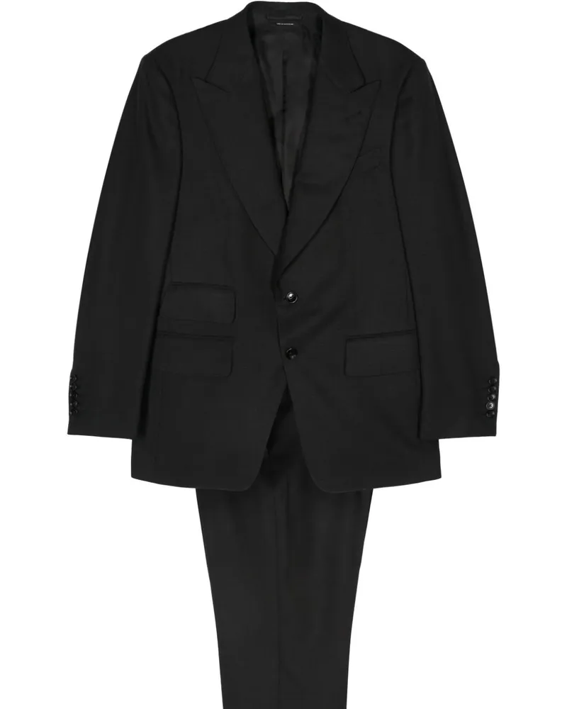 Tom Ford Einreihiger Anzug - Schwarz Schwarz