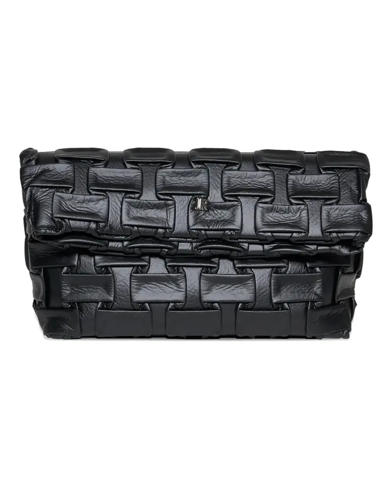 John Richmond woven clutch bag - Schwarz Schwarz