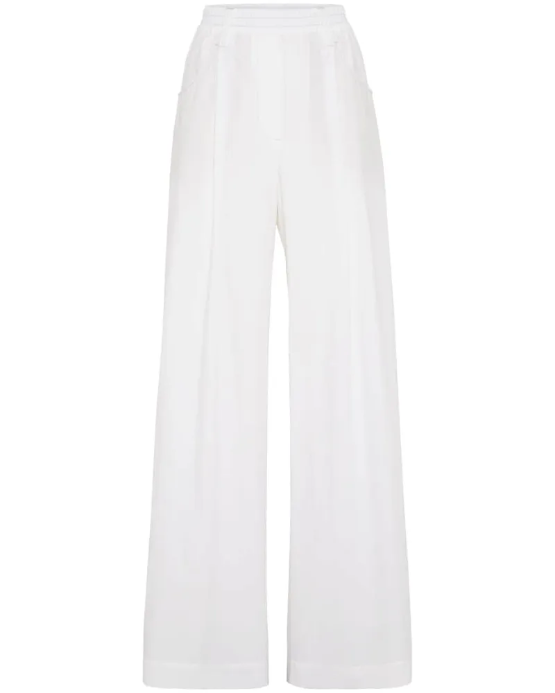 Brunello Cucinelli Hose mit weitem Bein - Weiß Weiß