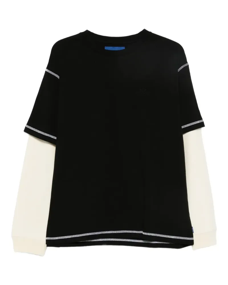 AWAKE NY Pullover im Layering-Look mit Nahtdetail - Schwarz Schwarz