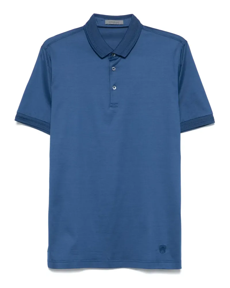 Corneliani Poloshirt aus Jersey - Blau Blau