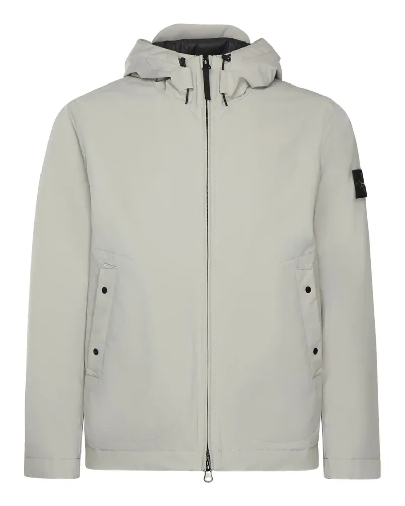 Stone Island Kapuzenjacke mit Reißverschluss - Grau Grau