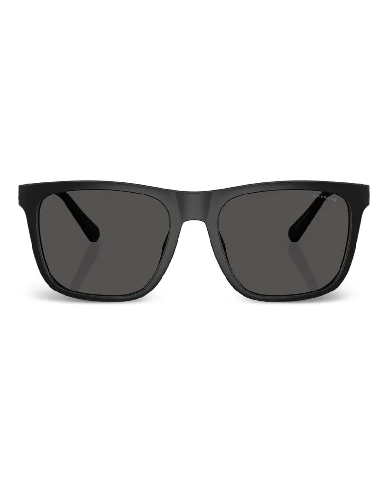 Coach C Hardware Sonnenbrille mit eckigem Gestell - Schwarz Schwarz