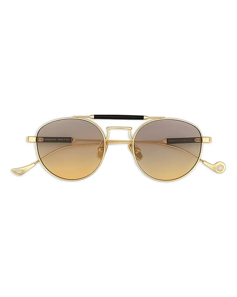 Eyepetizer Sonnenbrille mit rundem Gestell - Gold Gold