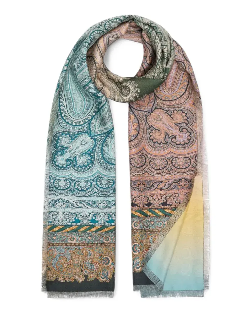 Pierre-Louis Mascia Fancy Schal mit Paisley-Print - Blau Blau