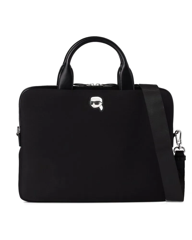 Karl Lagerfeld Ikonik Laptoptasche - Schwarz Schwarz