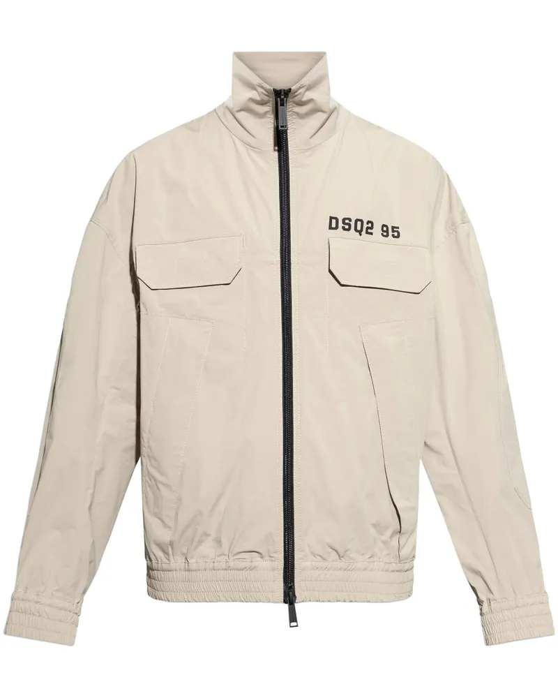 Dsquared2 Jacke mit Logo-Print - Nude Nude
