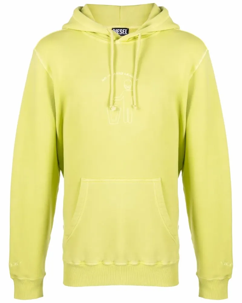 Diesel Bestickter Hoodie - Grün Grün