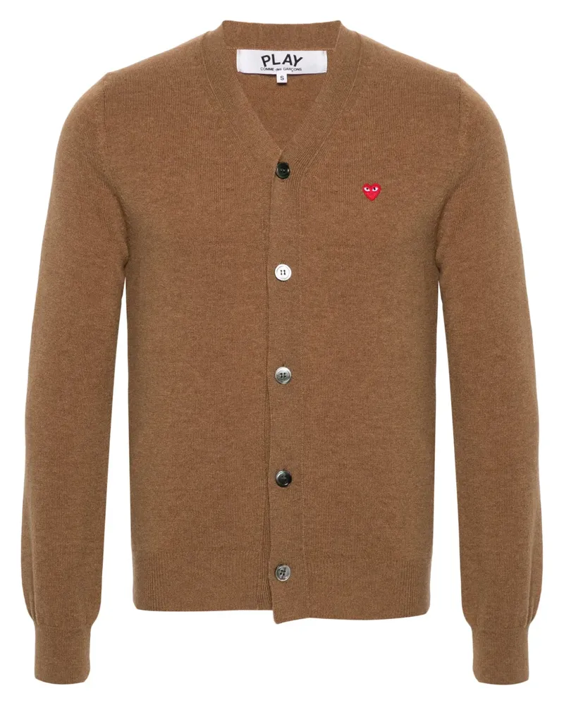 Comme des Garçons Cardigan mit Herz-Patch - Braun Braun