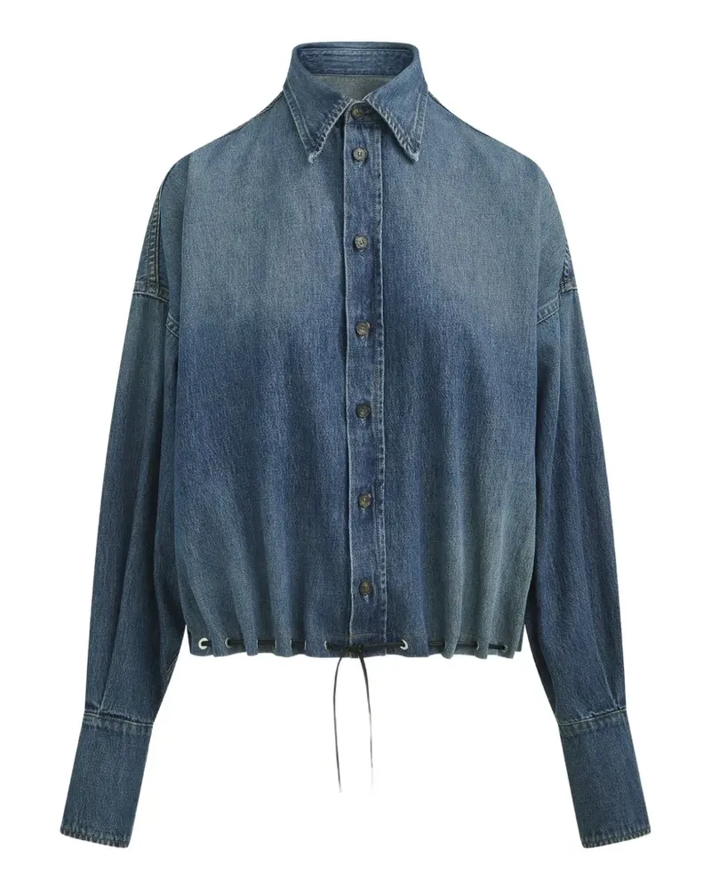 Brandon Maxwell Leland eyelet-detailed shirt - Blau Blau