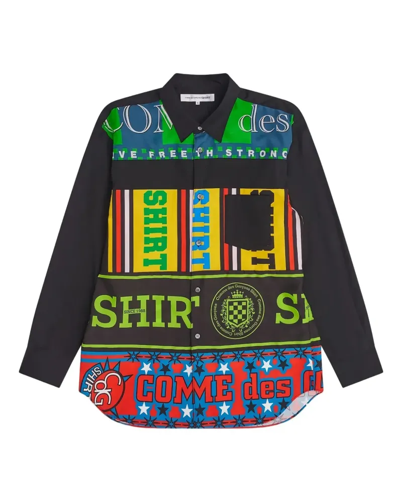 Comme des Garçons Hemd mit grafischem Print - Schwarz Schwarz