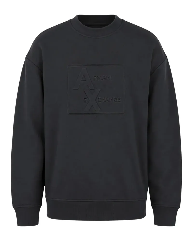 Armani Exchange Pullover mit Logo-Prägung - Schwarz Schwarz