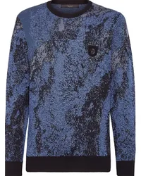 Billionaire Pullover mit Jacquardmuster Schwarz