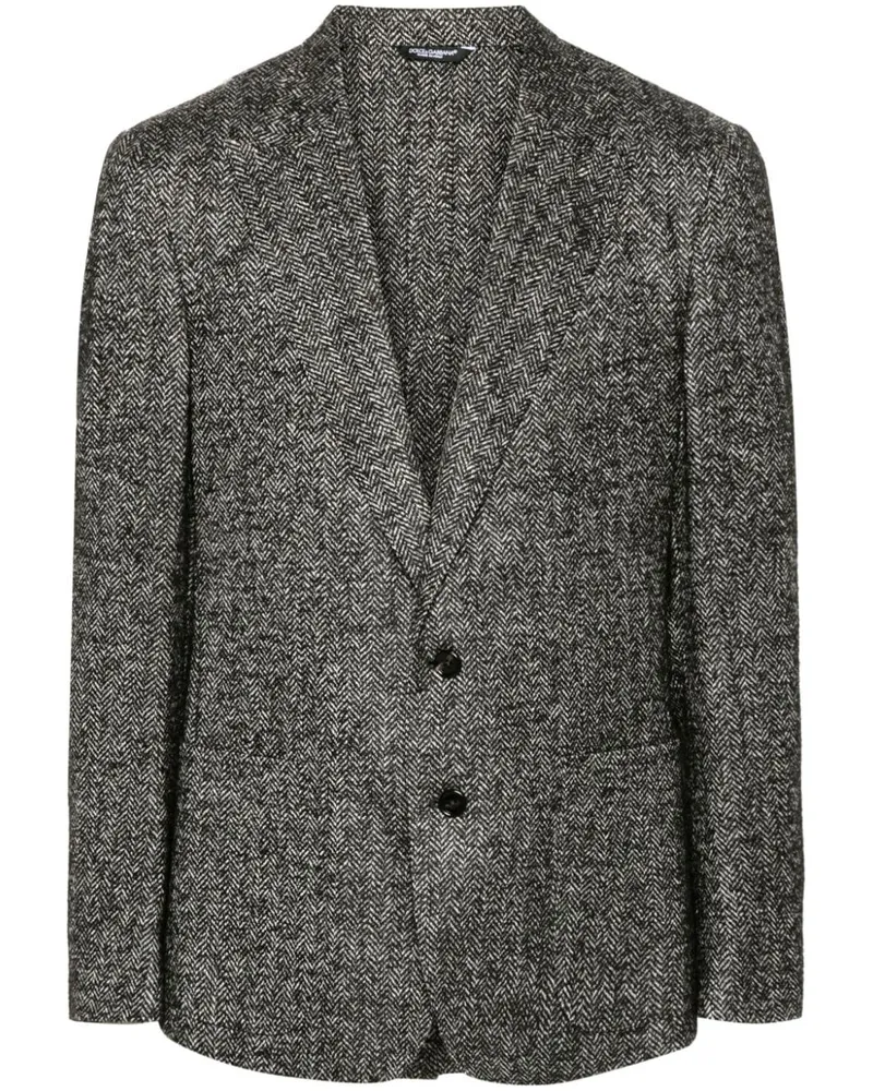 Dolce & Gabbana Einreihiges Sakko - Schwarz Schwarz