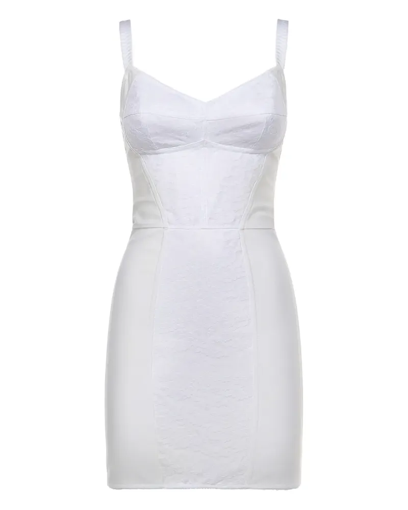Dolce & Gabbana panelled mini dress - Weiß Weiß